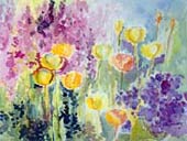 Akvarell -Vivis blommor